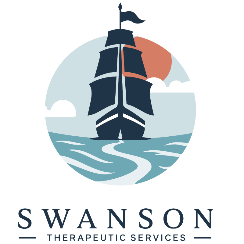 Swanson Therapeutic Services logo — sailing ship on open water